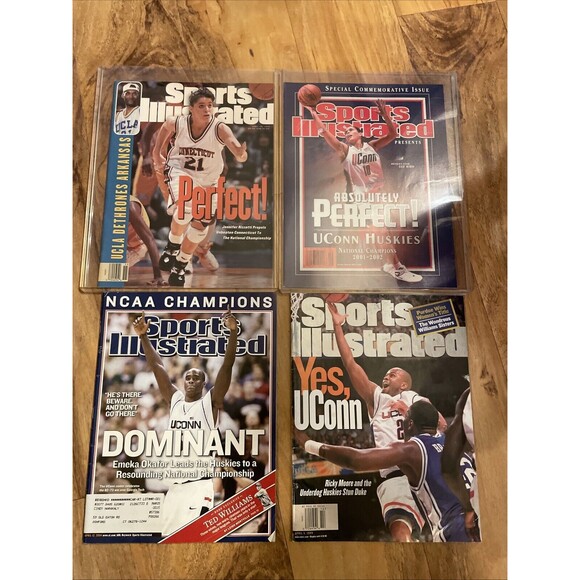 UCONN Huskies Basketball Sports Illustrated Lot of 4 Sue Bird Rizotti Okafor Y2K - Picture 1 of 5